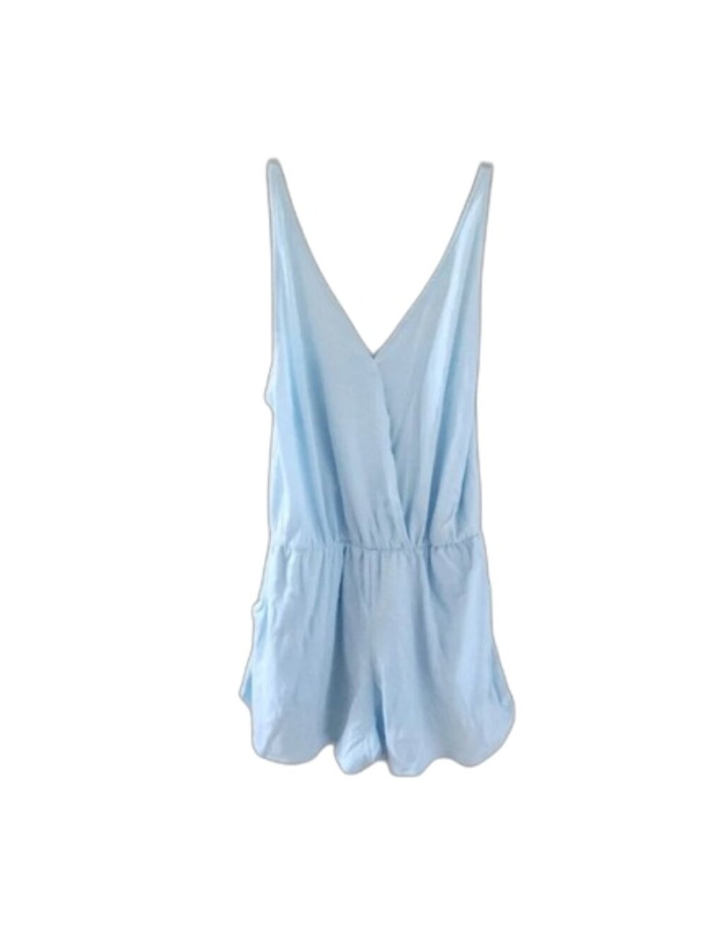 NWT PINK Victoria’s Secret Light Blue V-Neck Surplice Romper Size Large